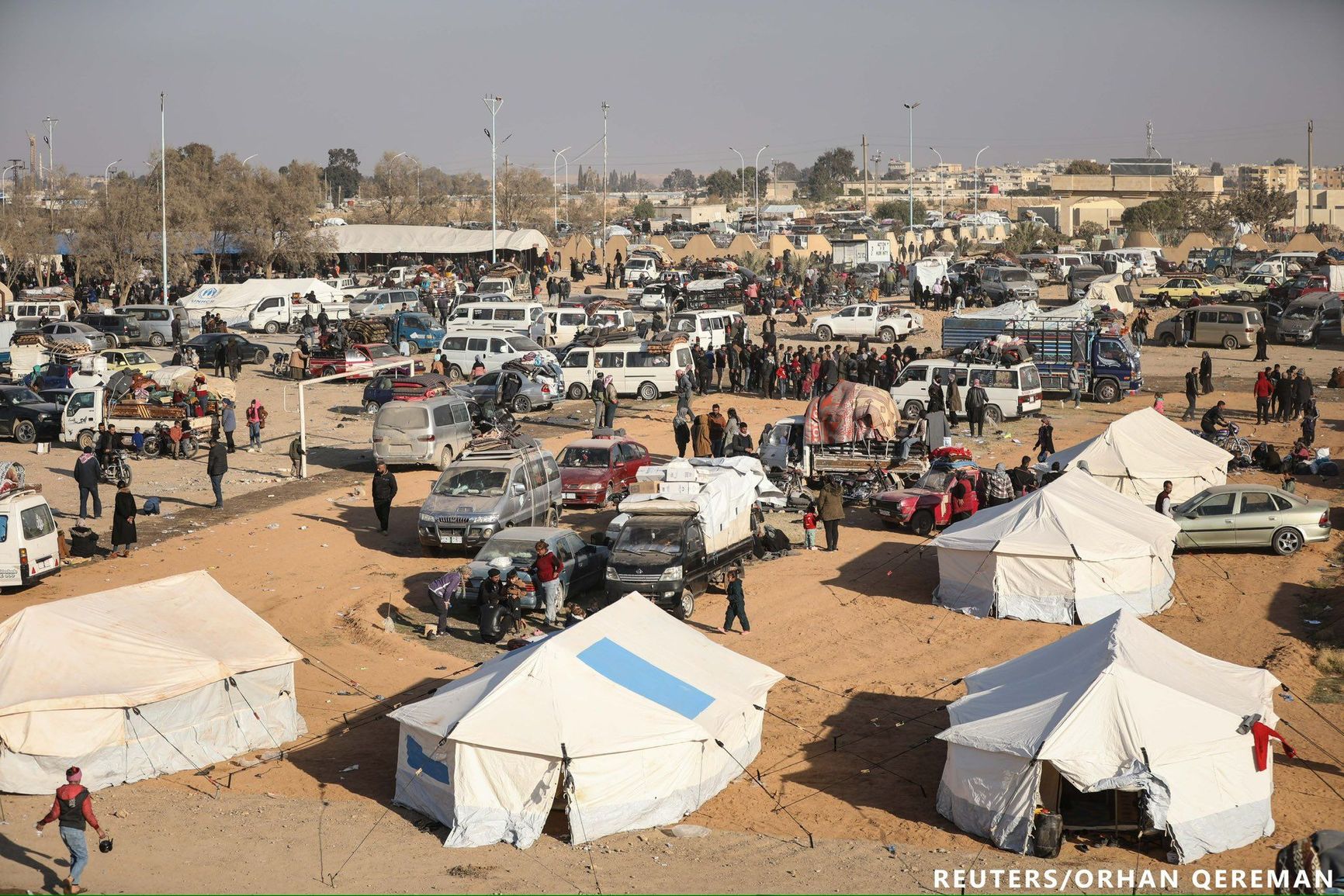 A tent camp for internally displaced persons in Tabqa, Raqqa province.