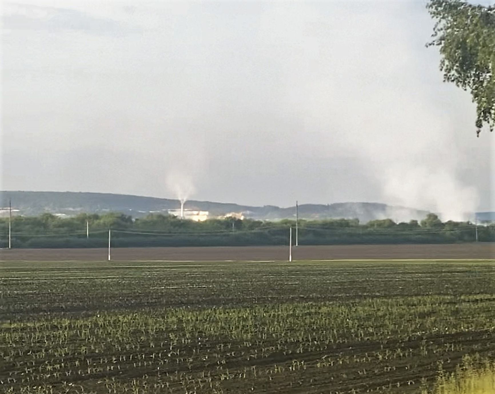 Smoke at an exit from Shebekino